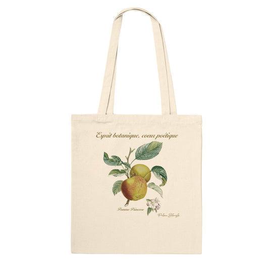 Tote bag esprit botanique coeur poetique