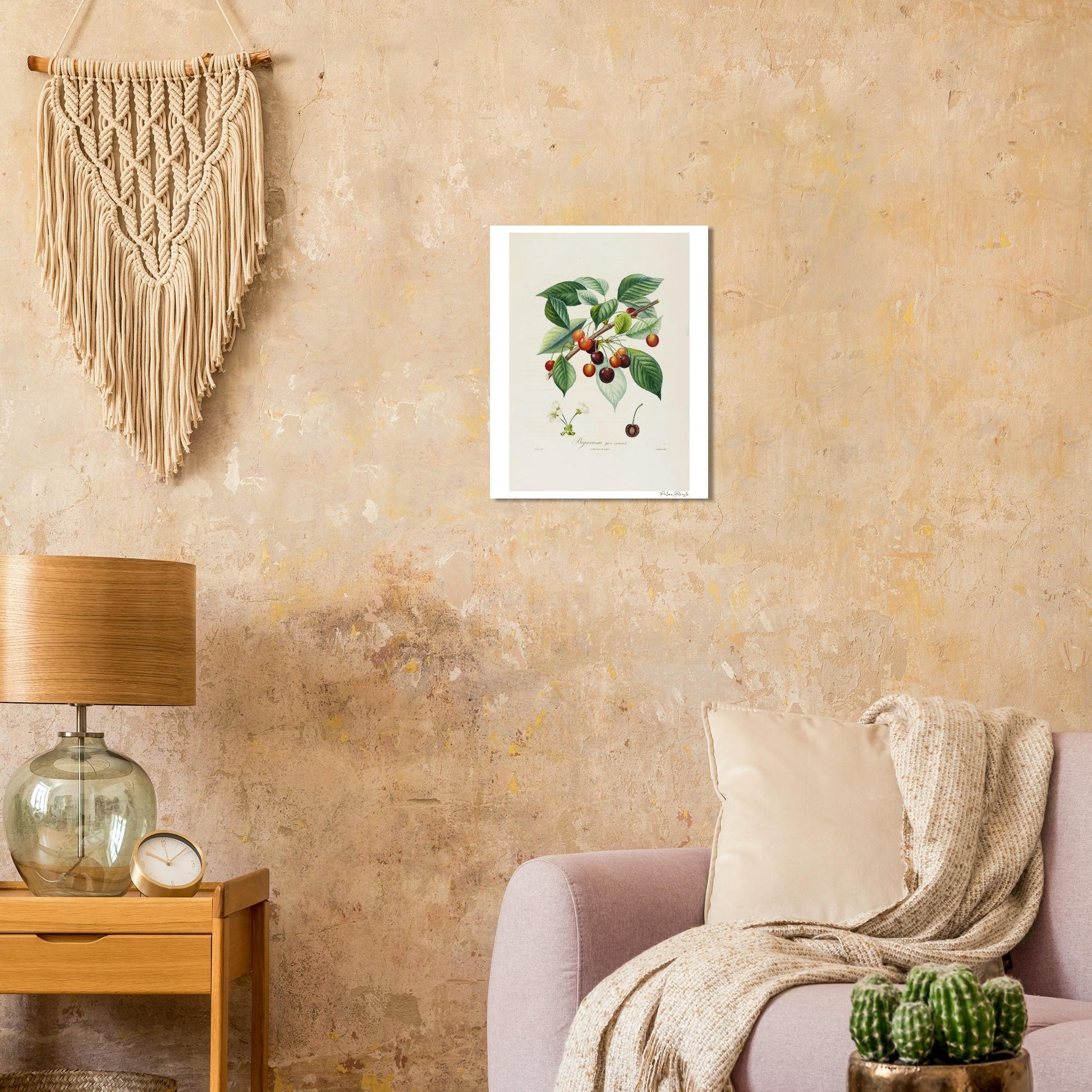 Affiche décoration Cerise Bigarreau gros coeuret salon