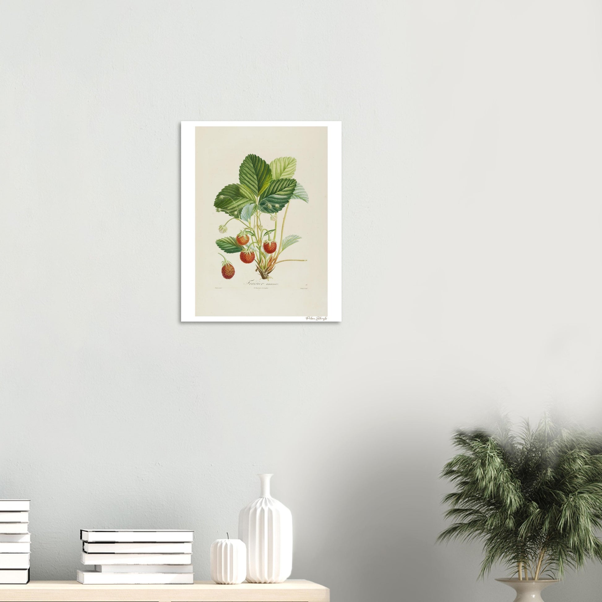 Affiche décoration satinée Fraise Ananas bureau