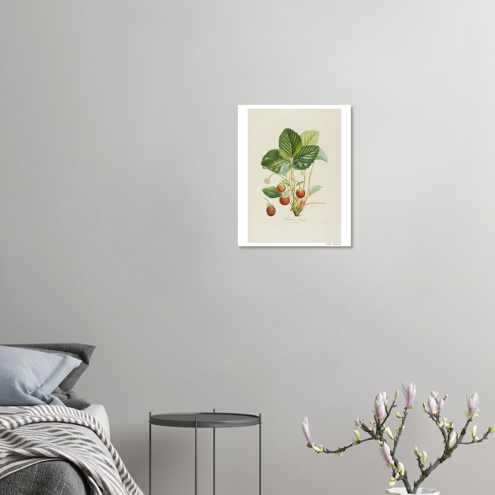 Affiche décoration satinée Fraise Ananas chambre