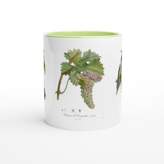 Mug illustration raisin corinthe anse et interieur vert
